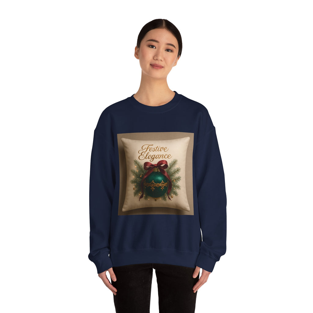 Crewneck Sweatshirt — Festive Elegance Christmas Ornament Design