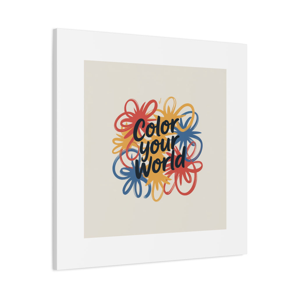 Canvas Art – “Color Your World” Floral Wall Art