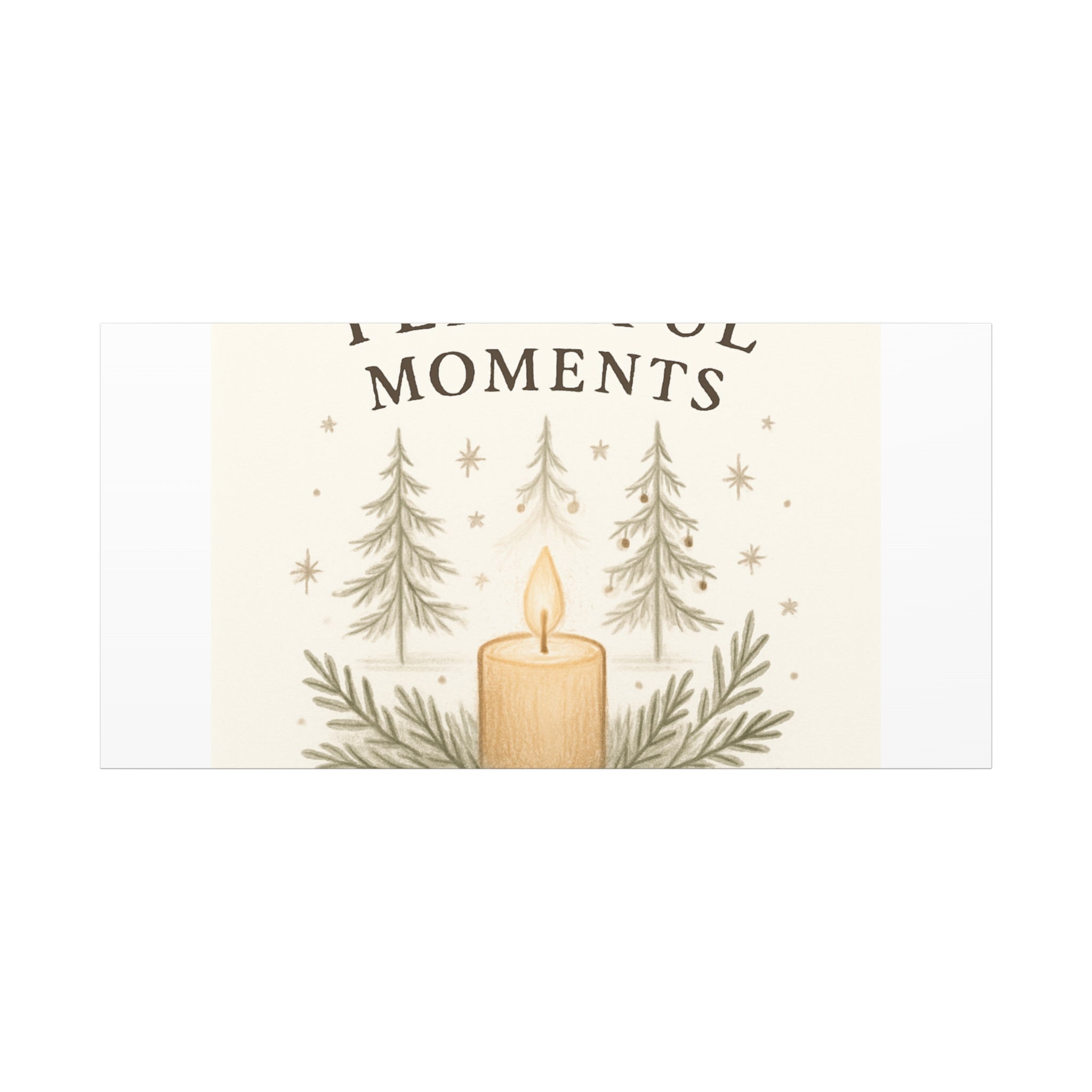 Peaceful Moments Candle Canvas — Matte Stretched Wall Art