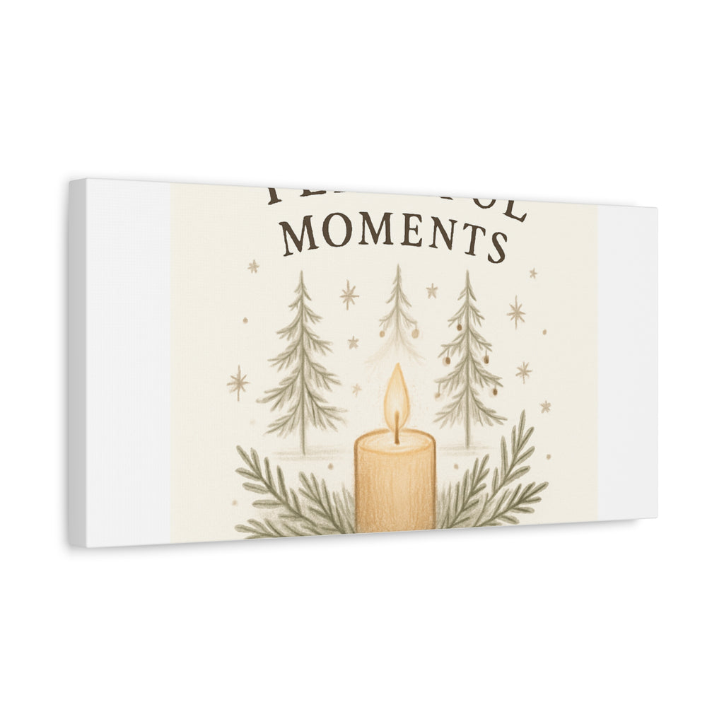 Peaceful Moments Candle Canvas — Matte Stretched Wall Art