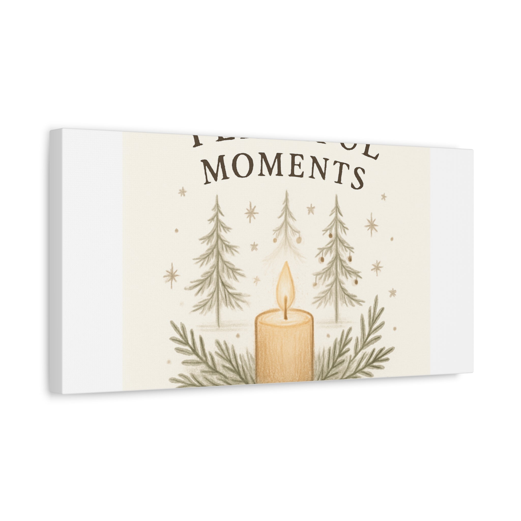 Peaceful Moments Candle Canvas — Matte Stretched Wall Art