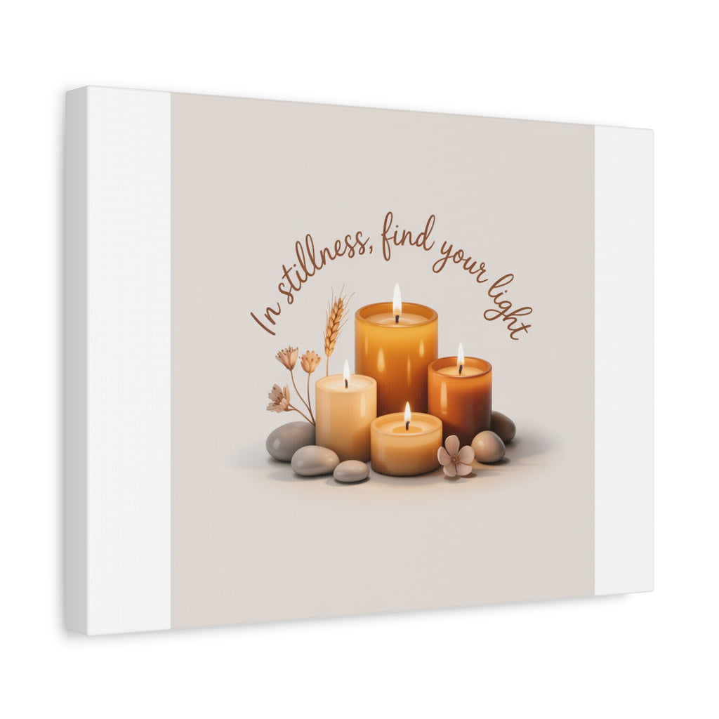 Canvas Wall Art - "In Stillness, Find Your Light" Candle Print