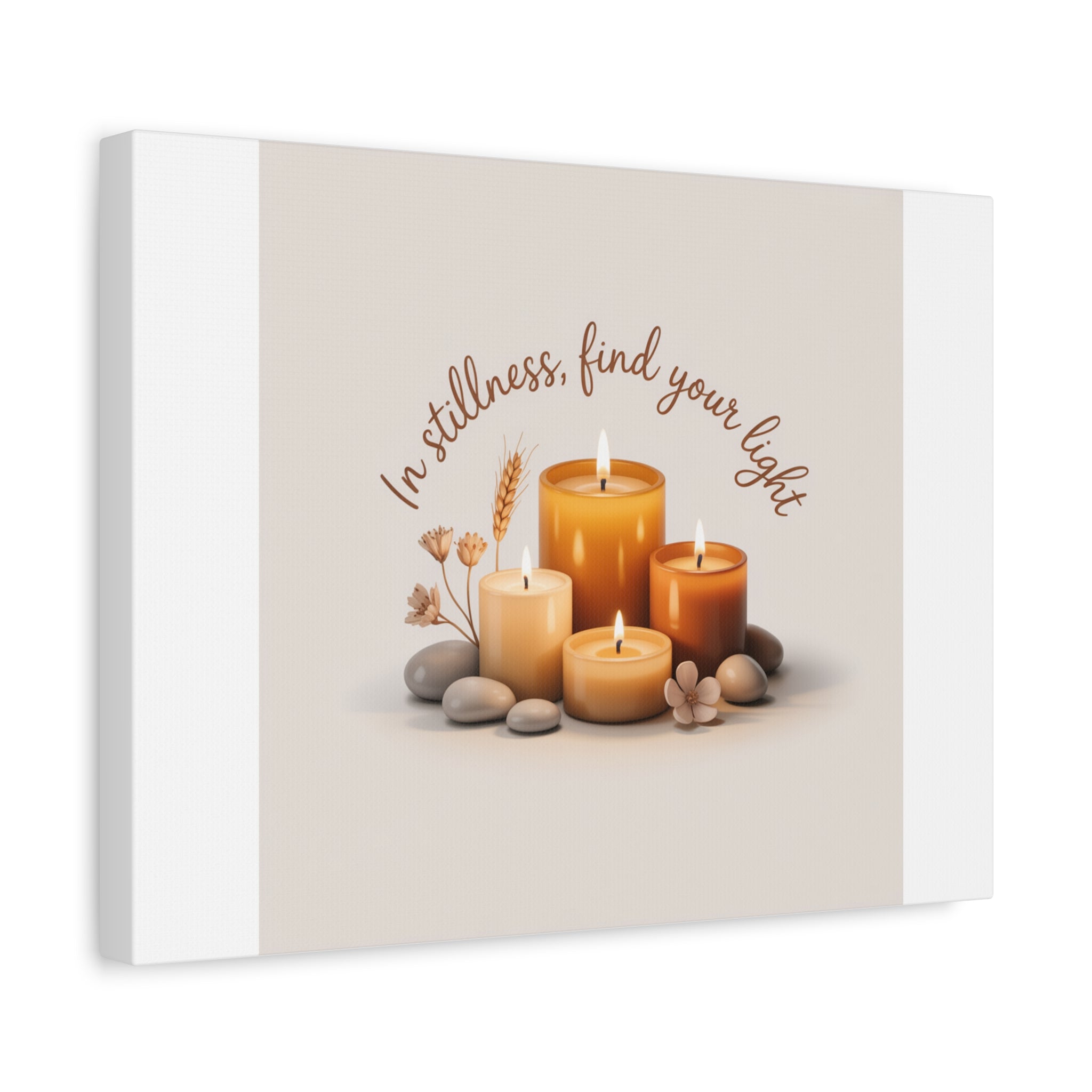 Canvas Wall Art - "In Stillness, Find Your Light" Candle Print