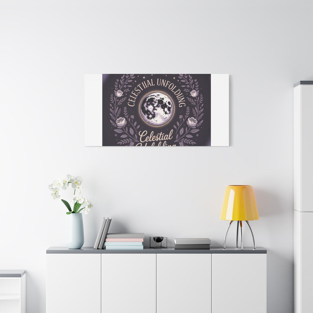 Celestial Unfolding Moon Art Canvas