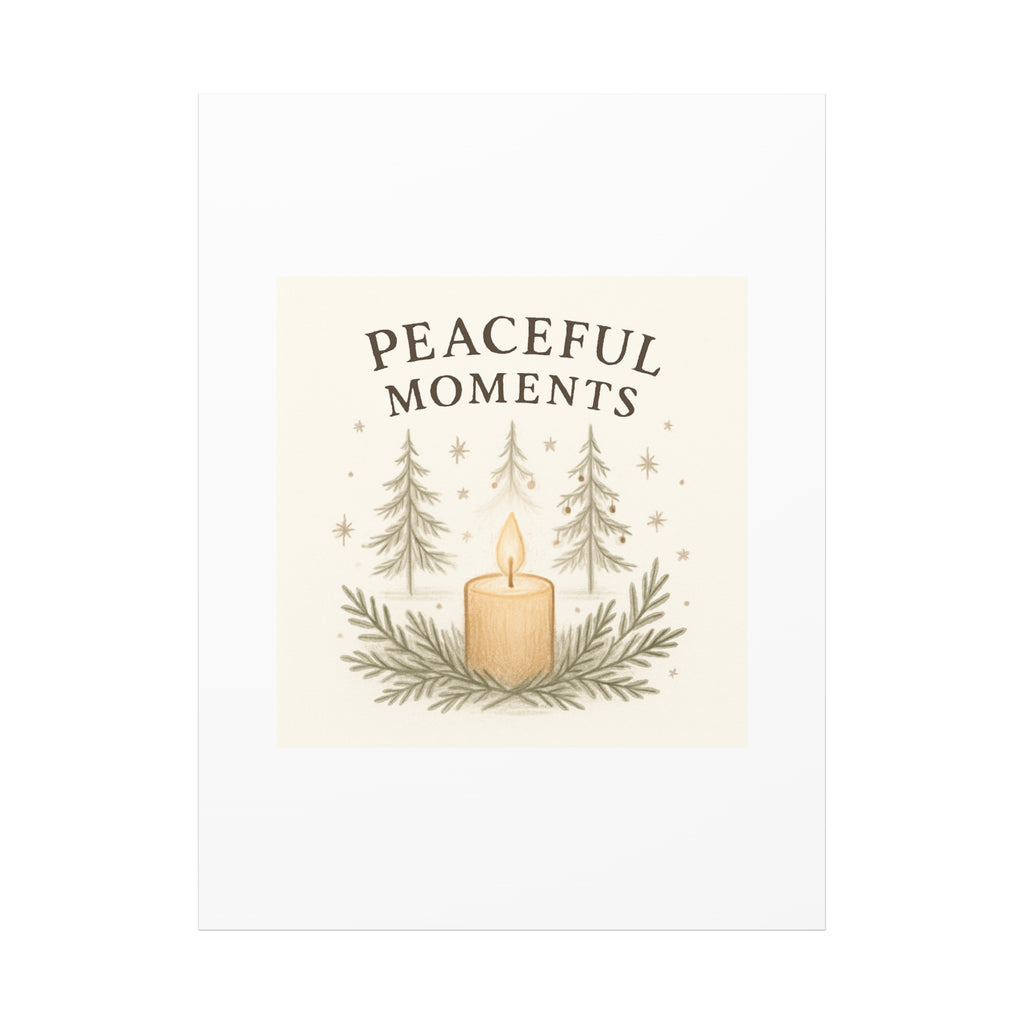 Peaceful Moments Candle Canvas — Matte Stretched Wall Art