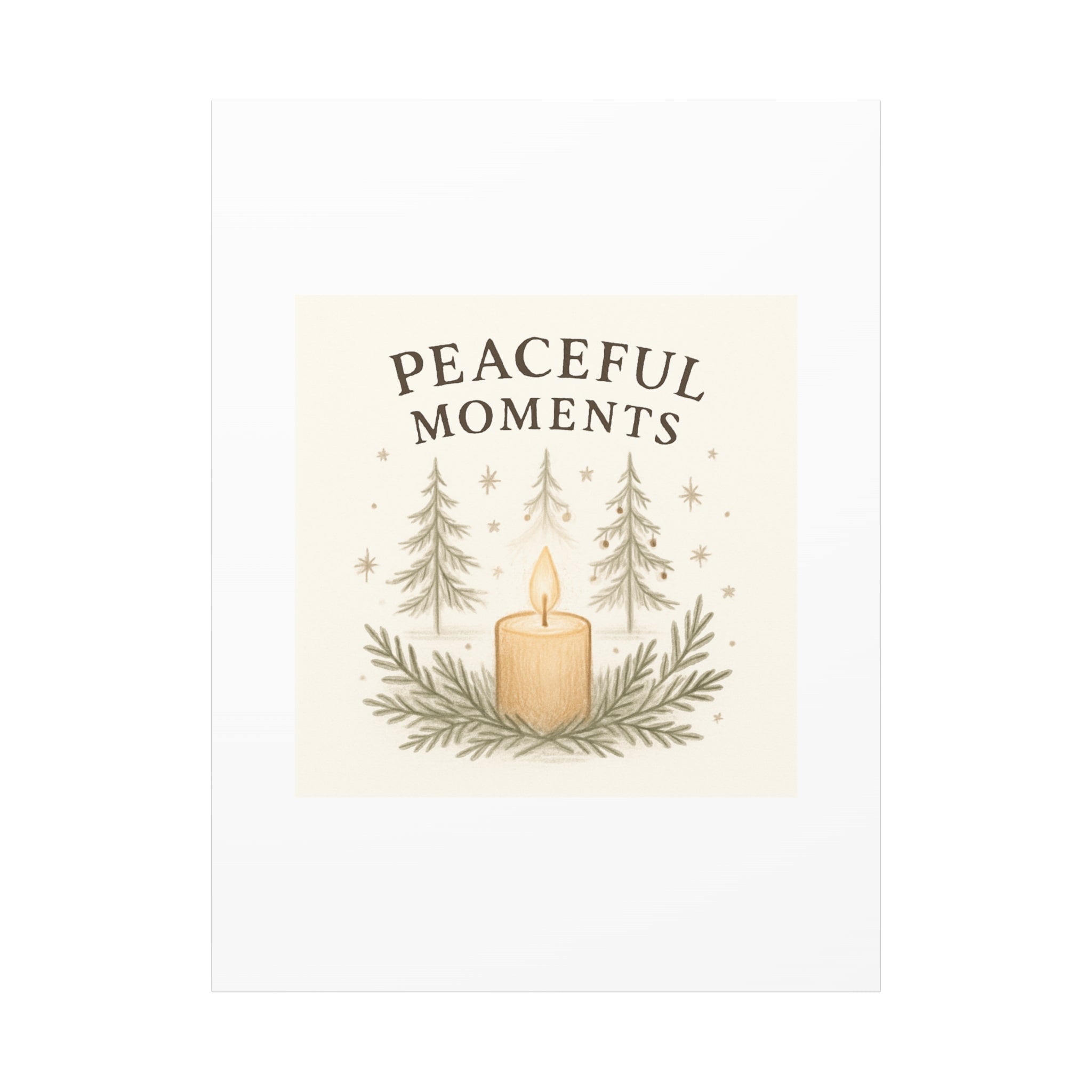 Peaceful Moments Candle Canvas — Matte Stretched Wall Art