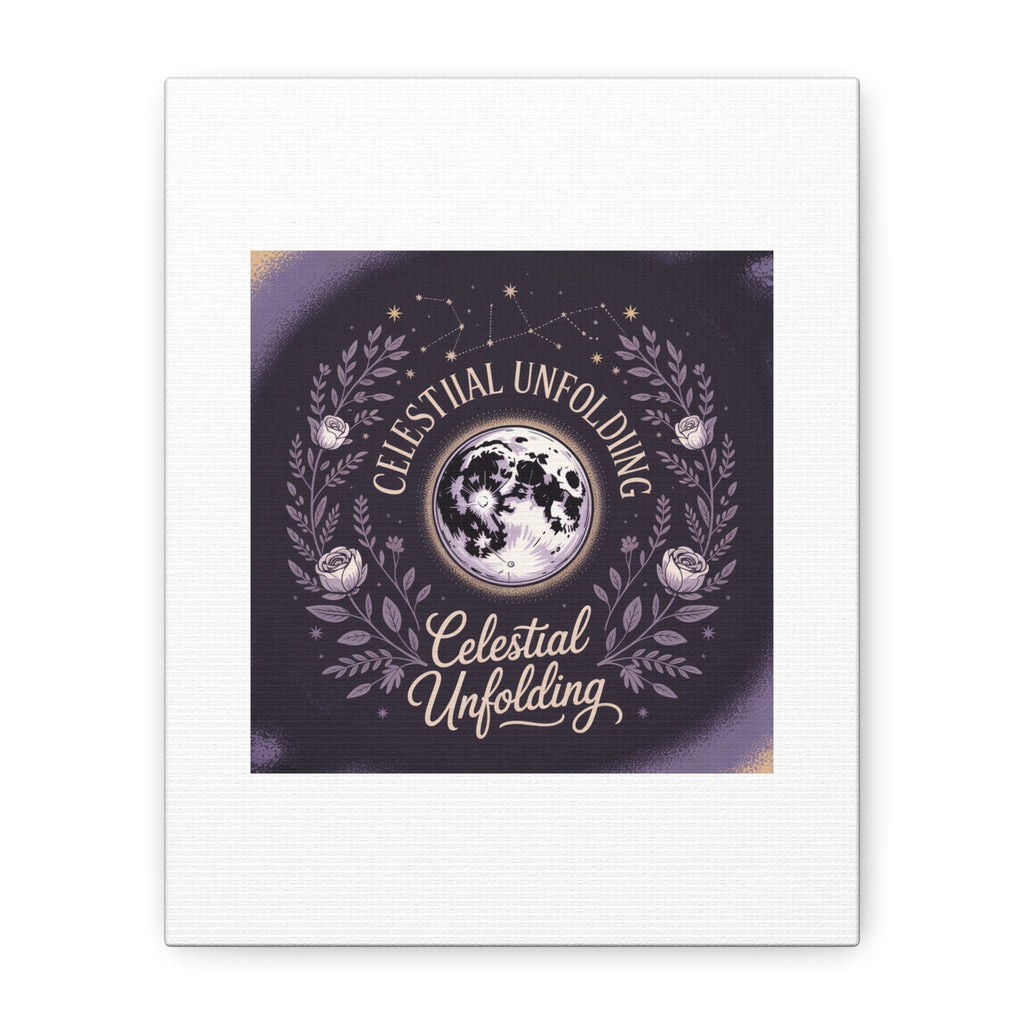 Celestial Unfolding Moon Art Canvas