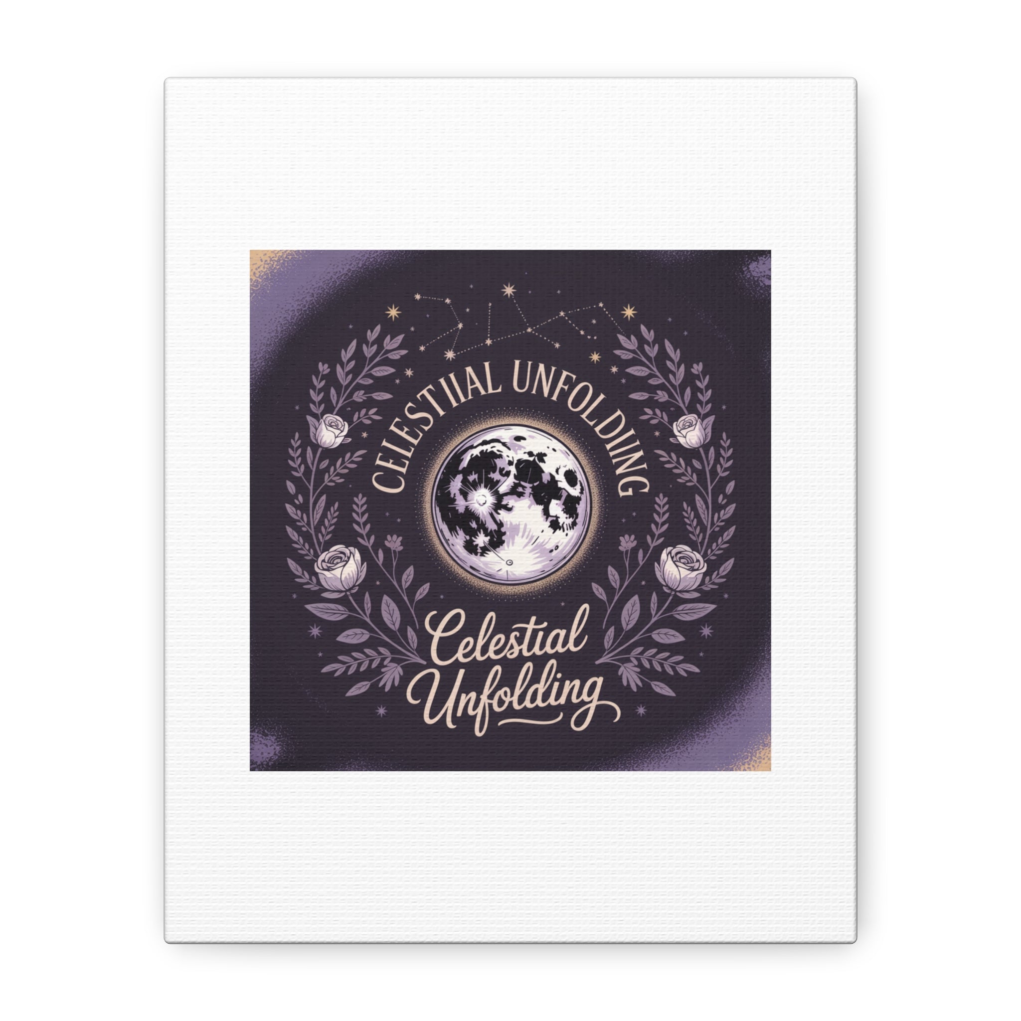Celestial Unfolding Moon Art Canvas