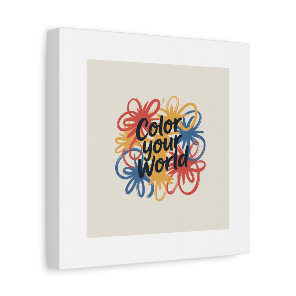 Canvas Art – “Color Your World” Floral Wall Art