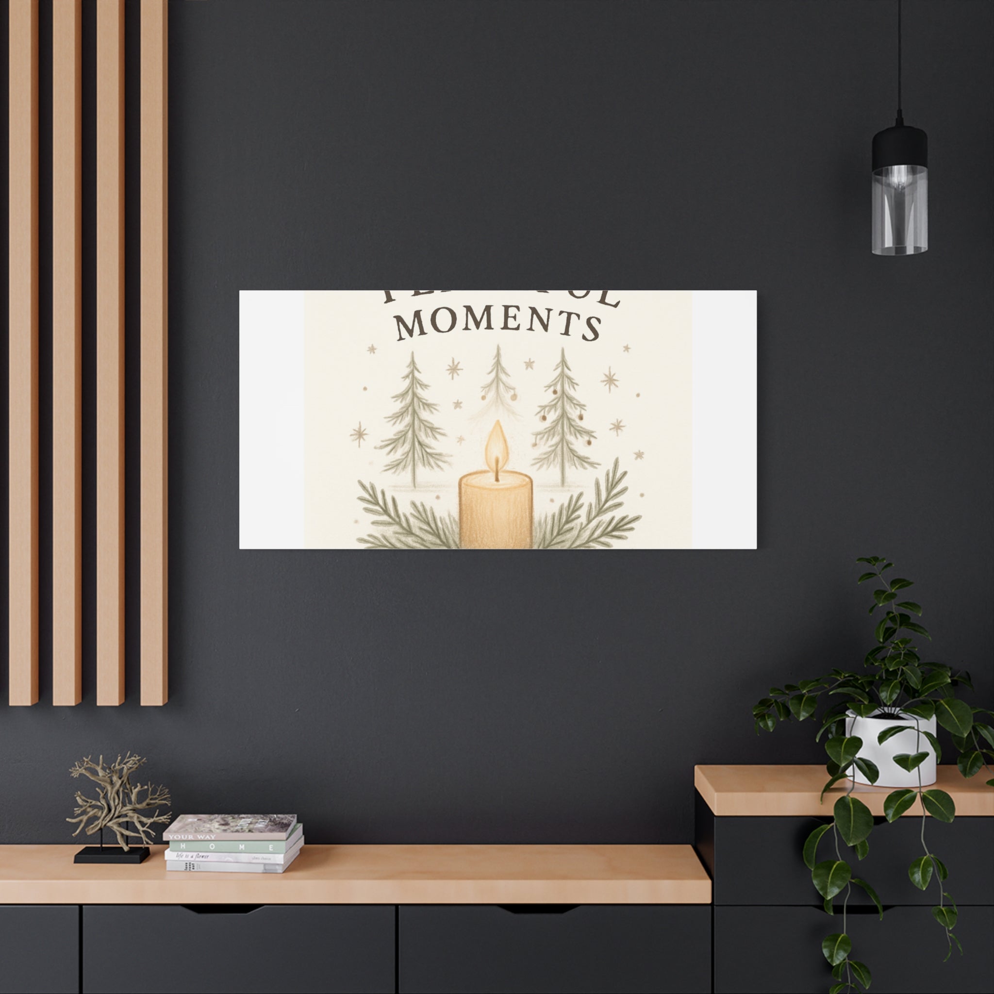 Peaceful Moments Candle Canvas — Matte Stretched Wall Art
