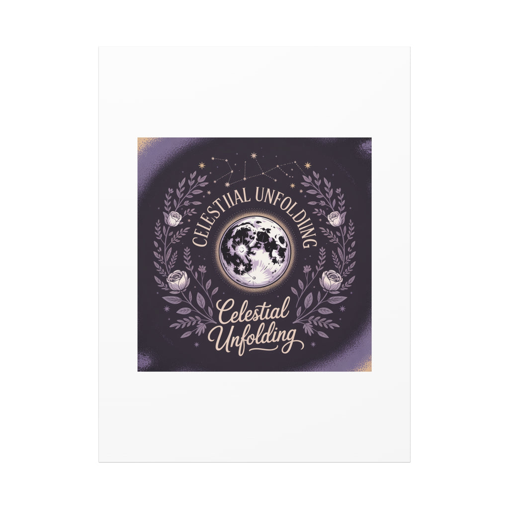 Celestial Unfolding Moon Art Canvas