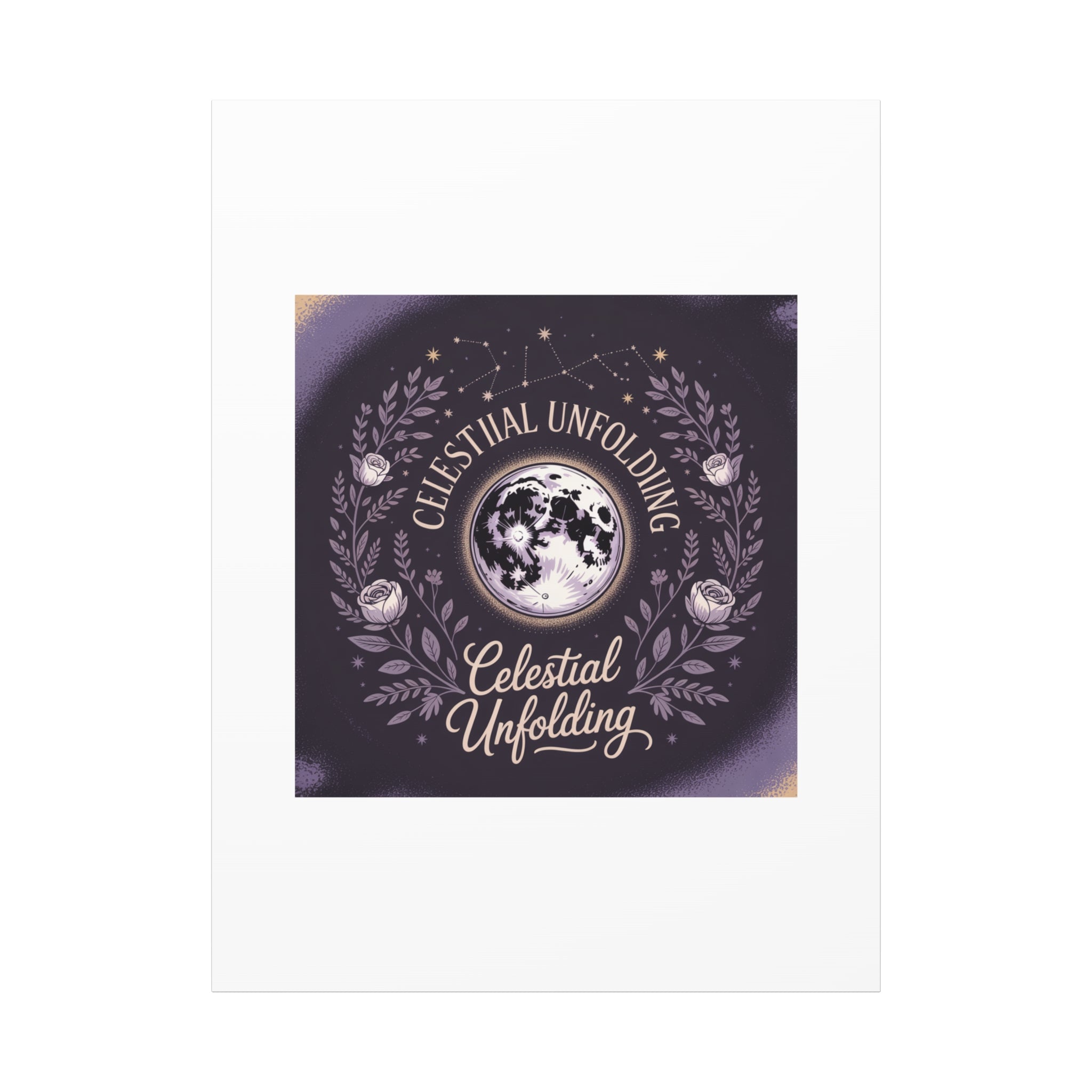 Celestial Unfolding Moon Art Canvas