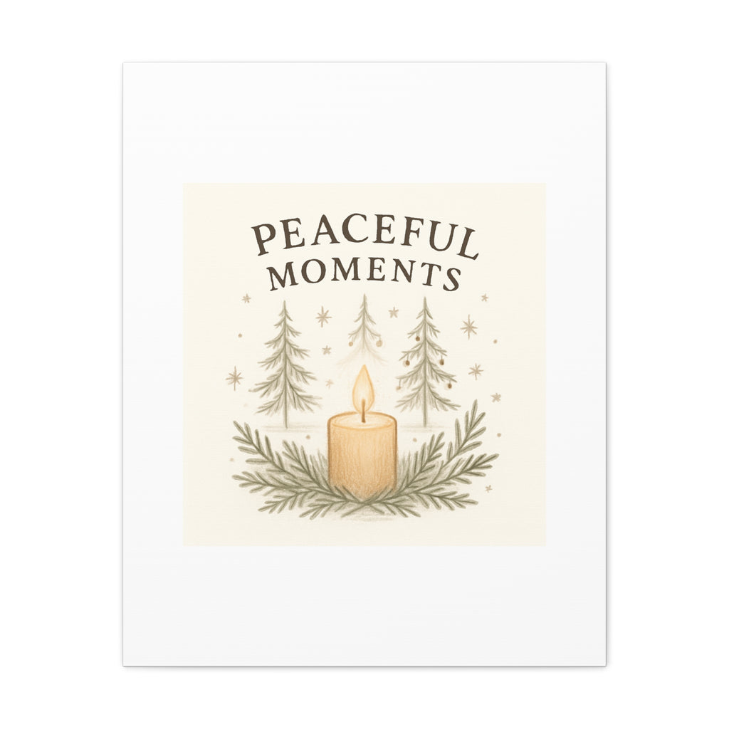 Peaceful Moments Candle Canvas — Matte Stretched Wall Art