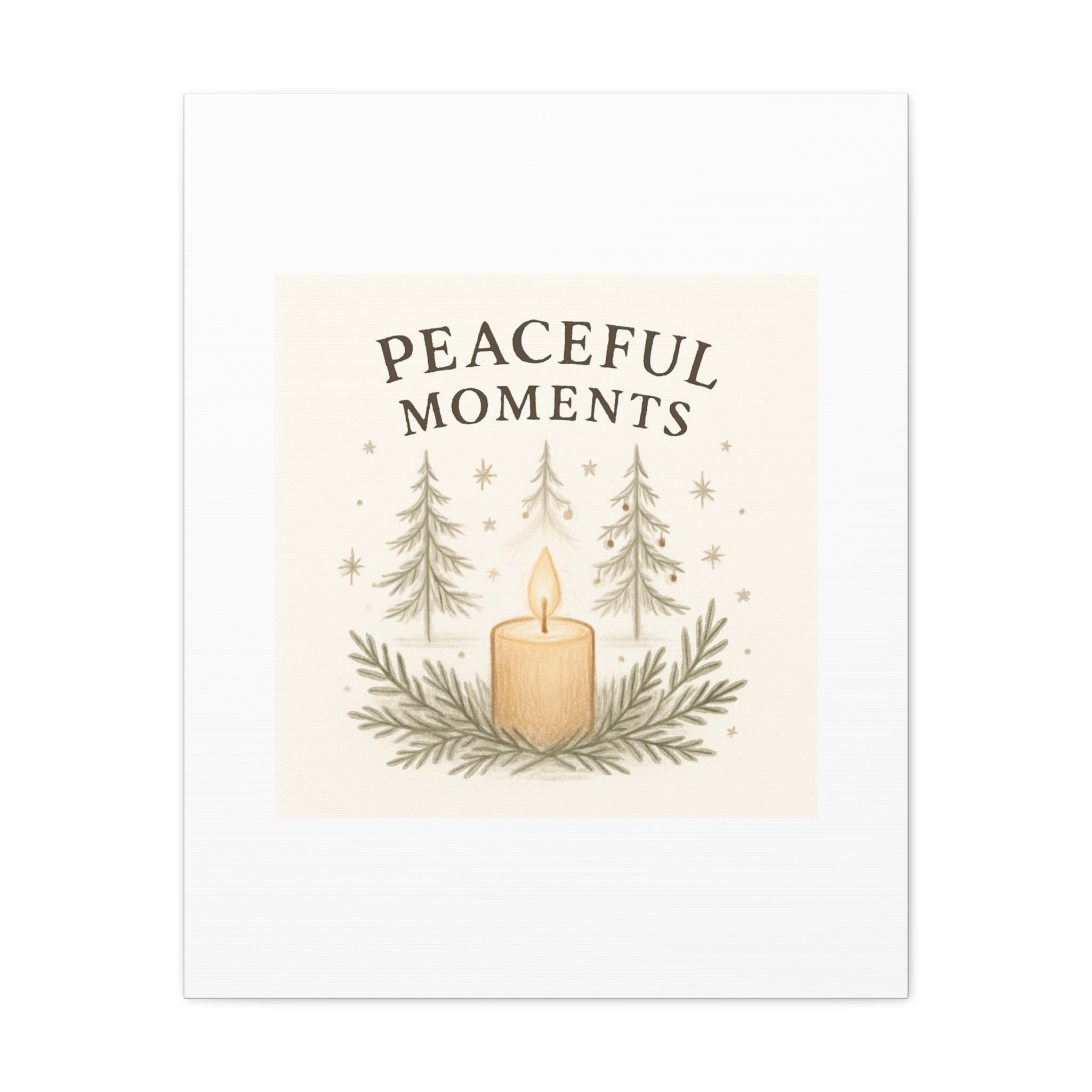 Peaceful Moments Candle Canvas — Matte Stretched Wall Art