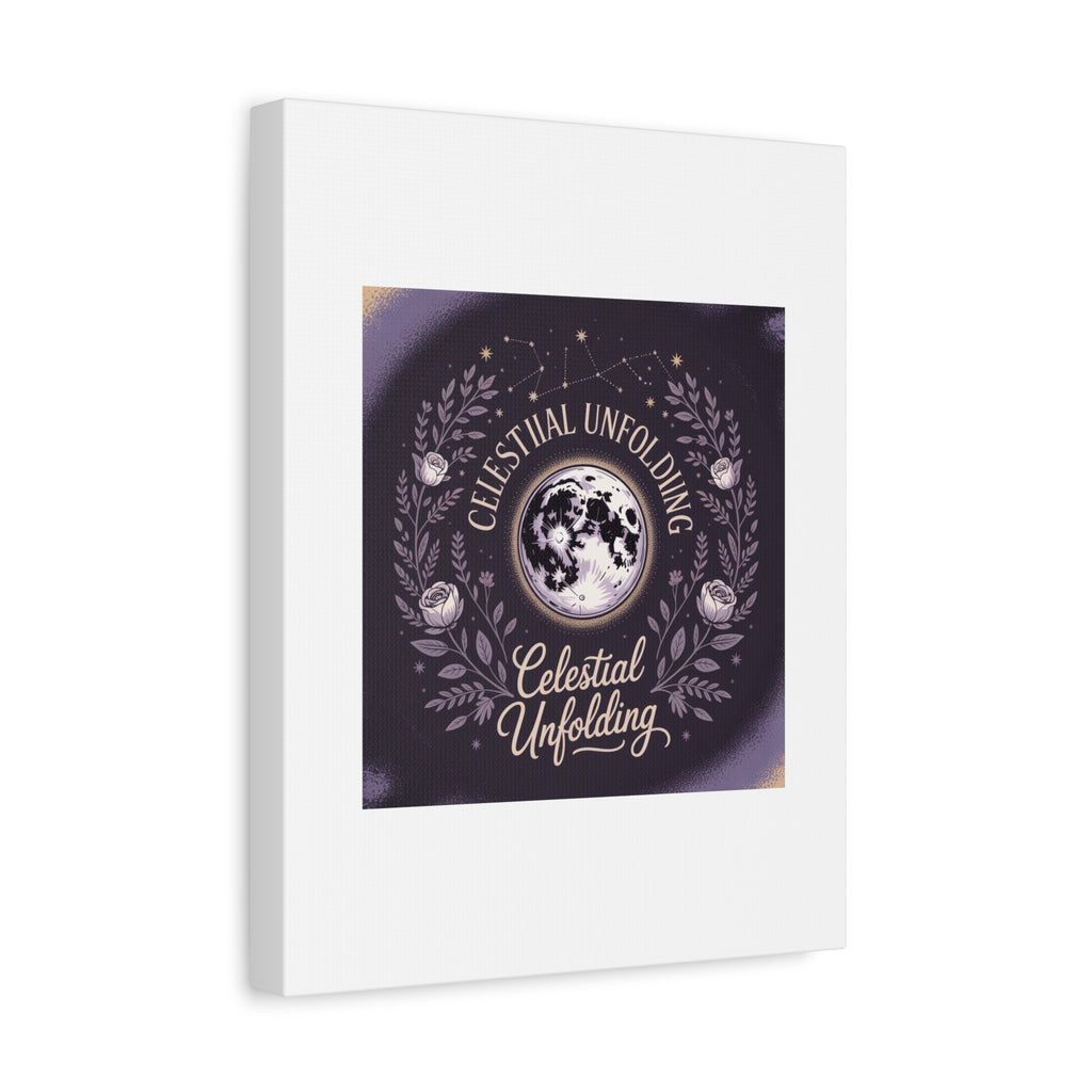 Celestial Unfolding Moon Art Canvas