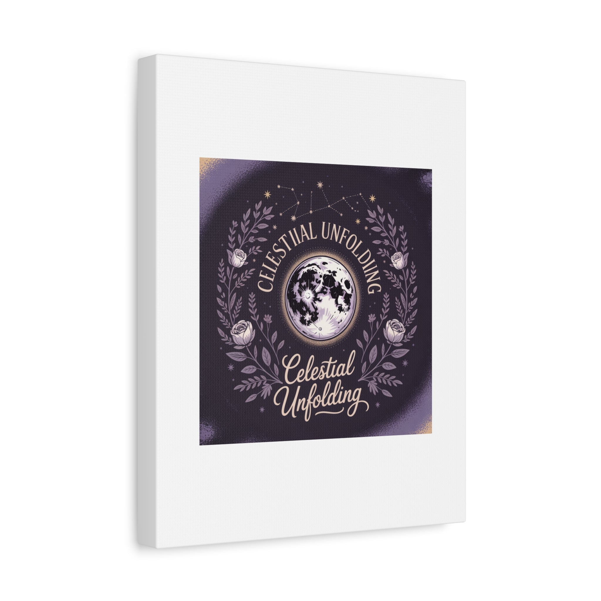 Celestial Unfolding Moon Art Canvas