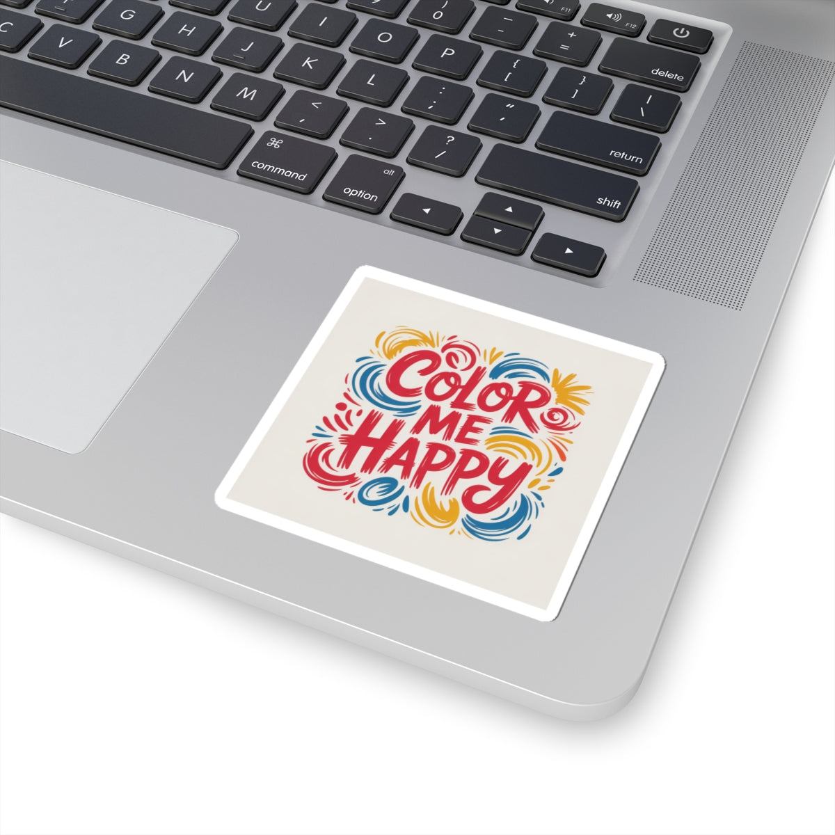 Color Me Happy Sticker — Bright Hand-Lettered Vinyl Decal