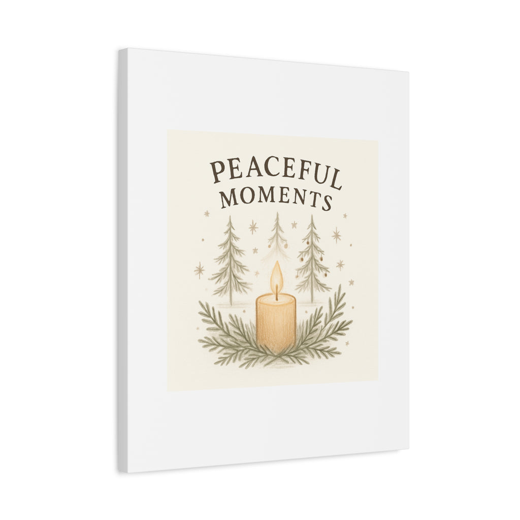 Peaceful Moments Candle Canvas — Matte Stretched Wall Art