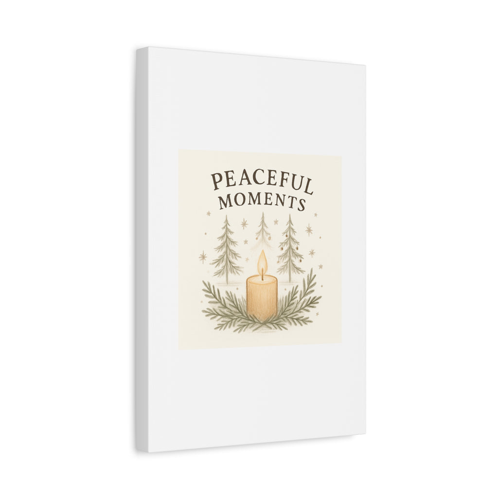 Peaceful Moments Candle Canvas — Matte Stretched Wall Art