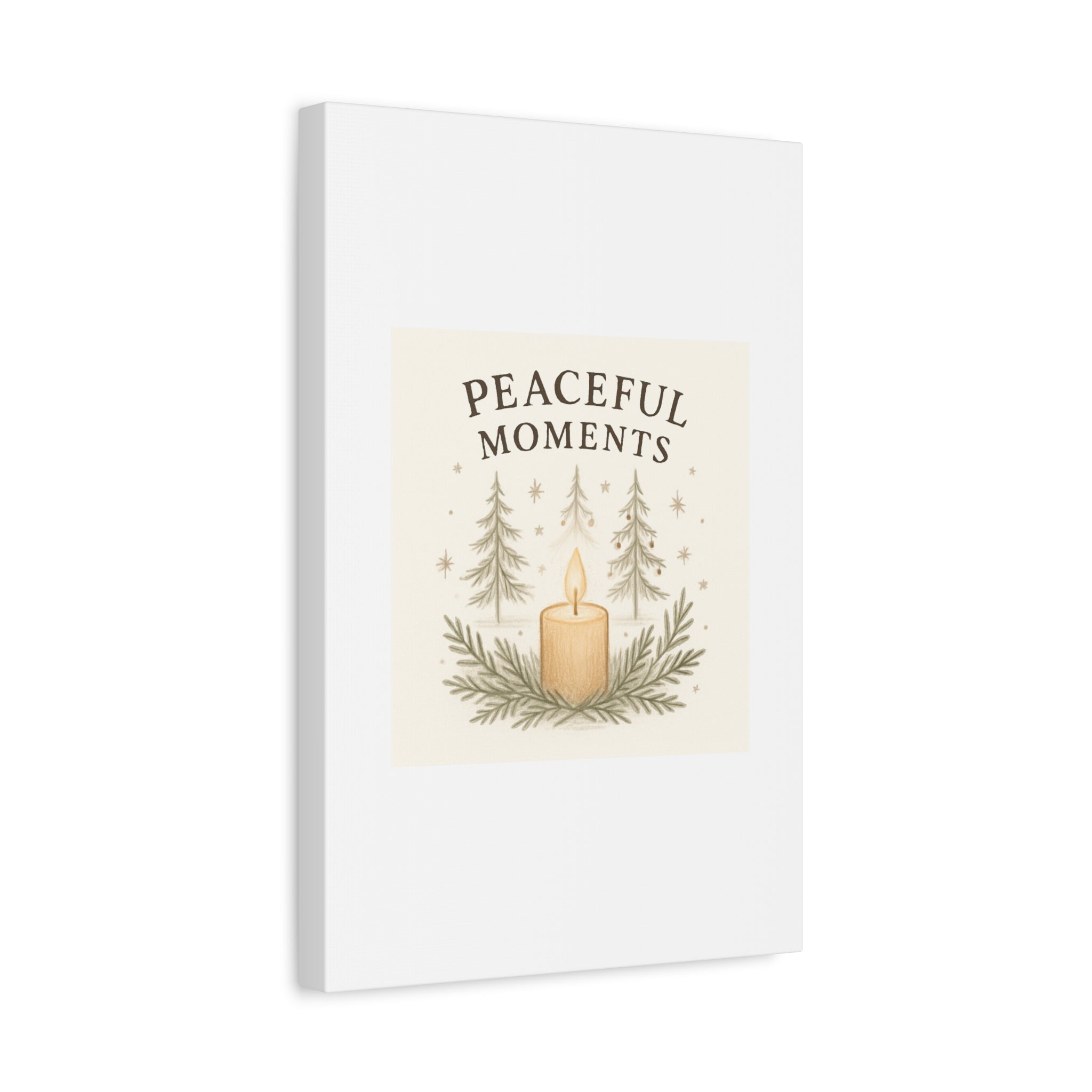 Peaceful Moments Candle Canvas — Matte Stretched Wall Art