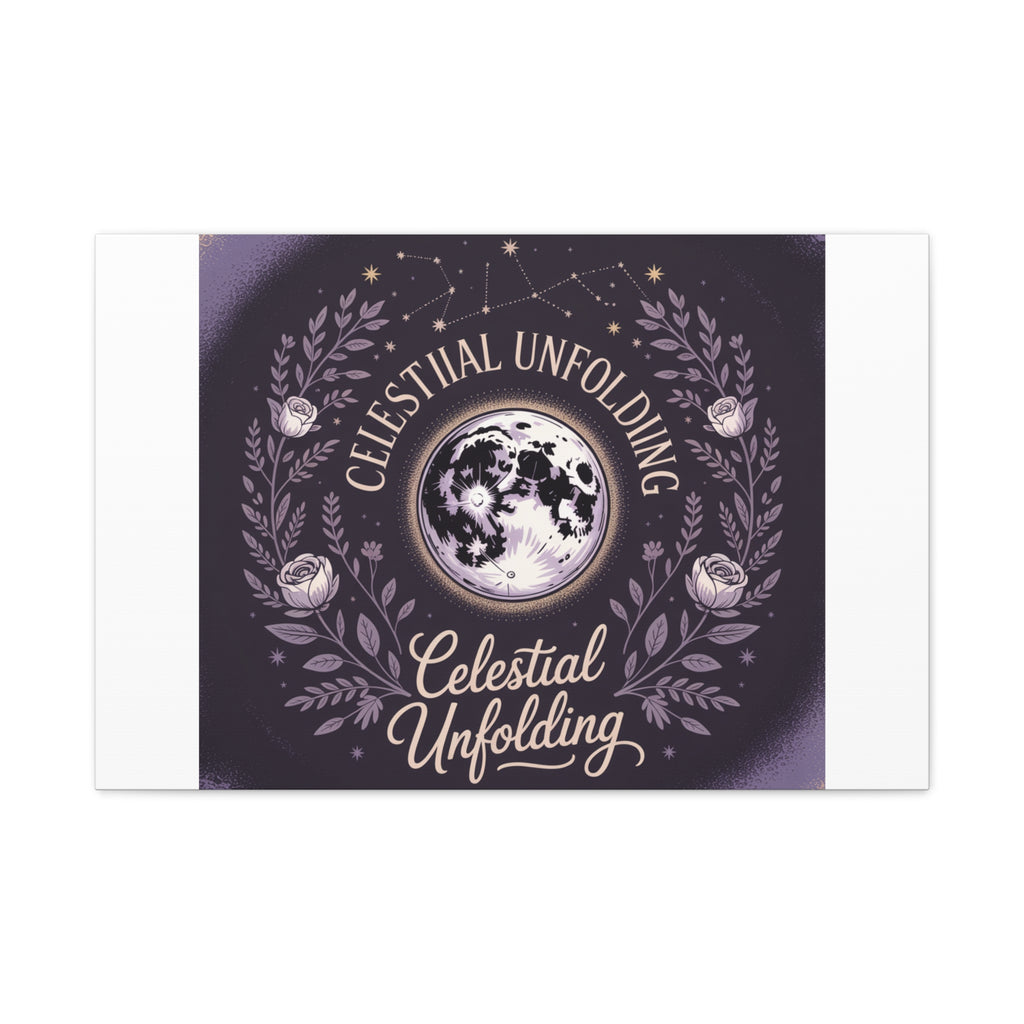 Celestial Unfolding Moon Art Canvas