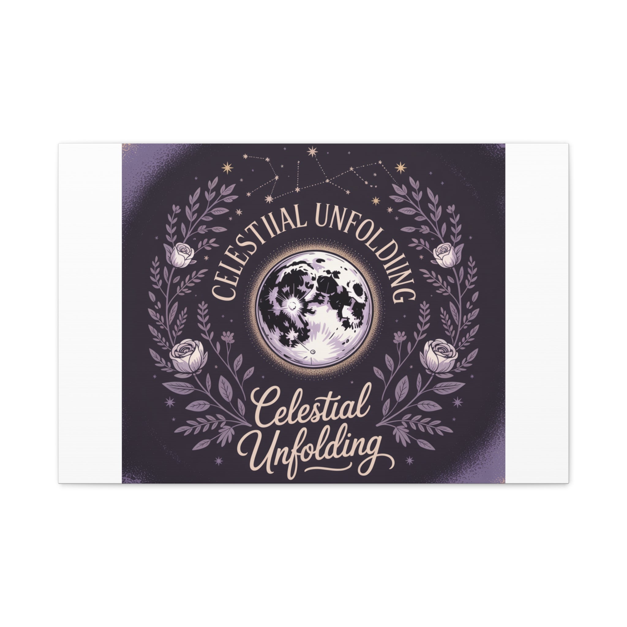 Celestial Unfolding Moon Art Canvas