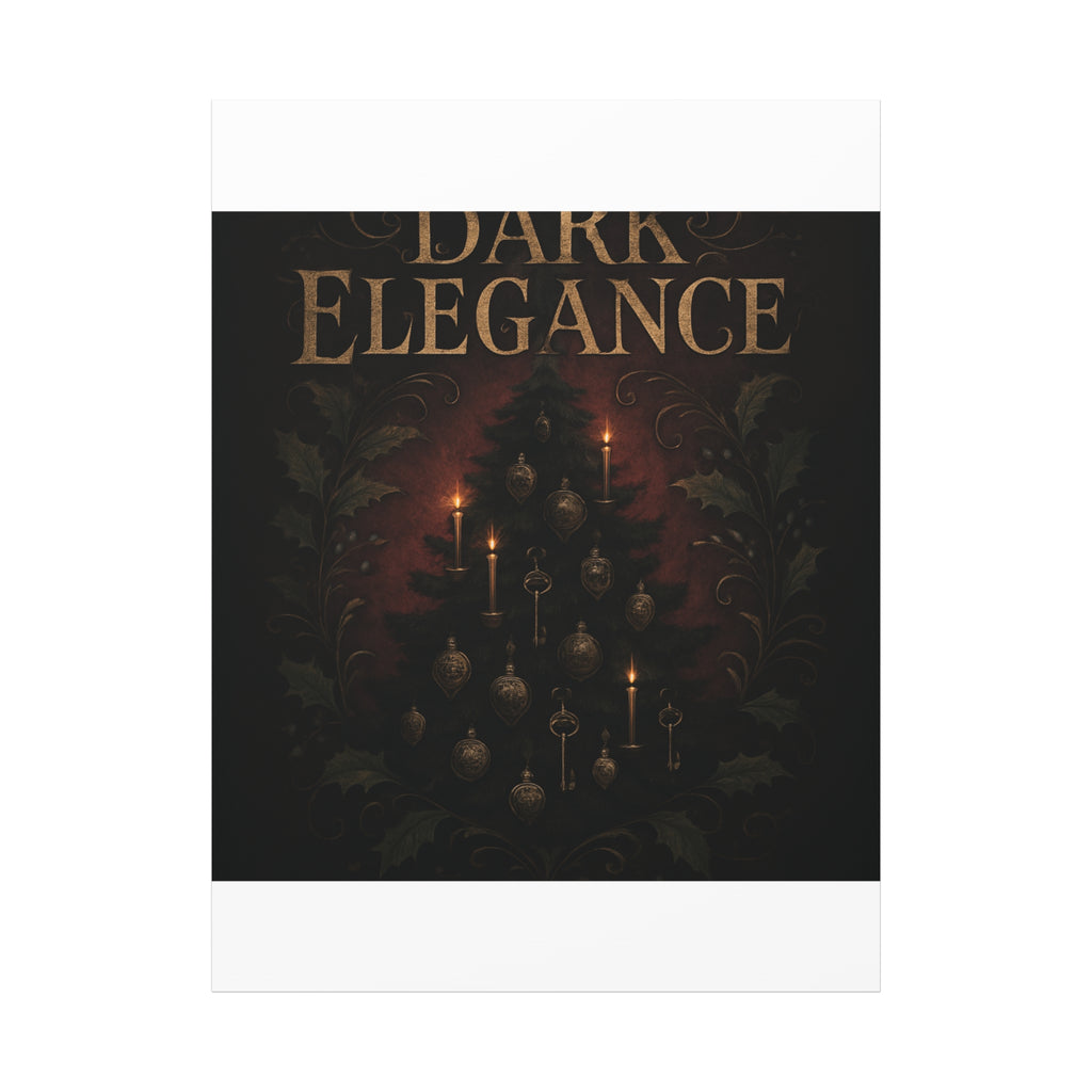 Elegance Christmas Canvas Wall Art — Vintage Candlelit Tree Matte Stretched Print