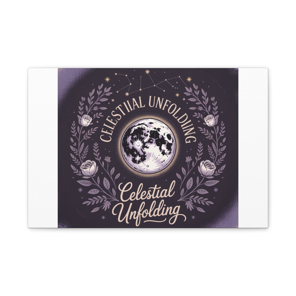 Celestial Unfolding Moon Art Canvas