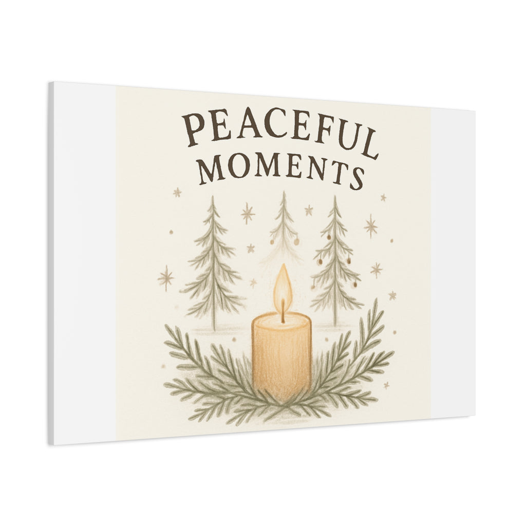 Peaceful Moments Candle Canvas — Matte Stretched Wall Art