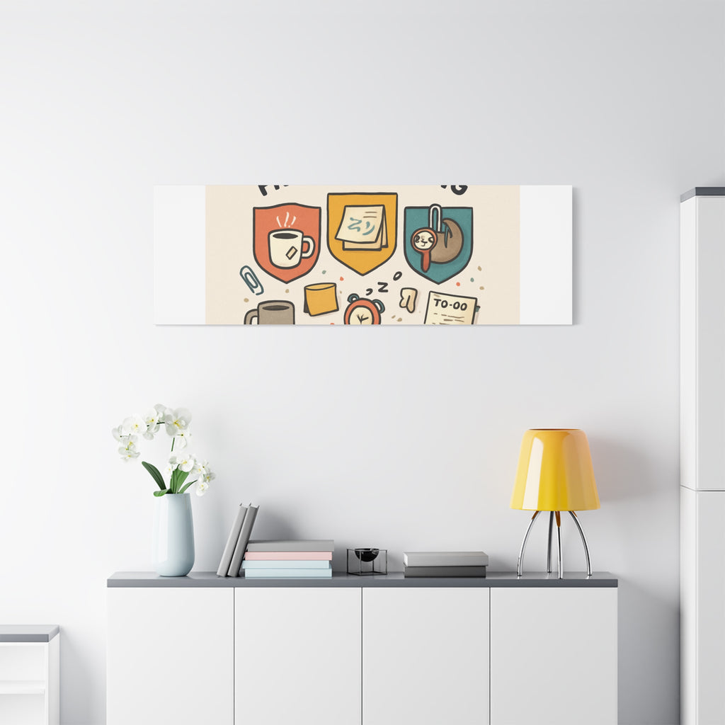 Canvas Wall Art — “I’m On Leave From Adulting” Cute Office Humor Matte Canvas