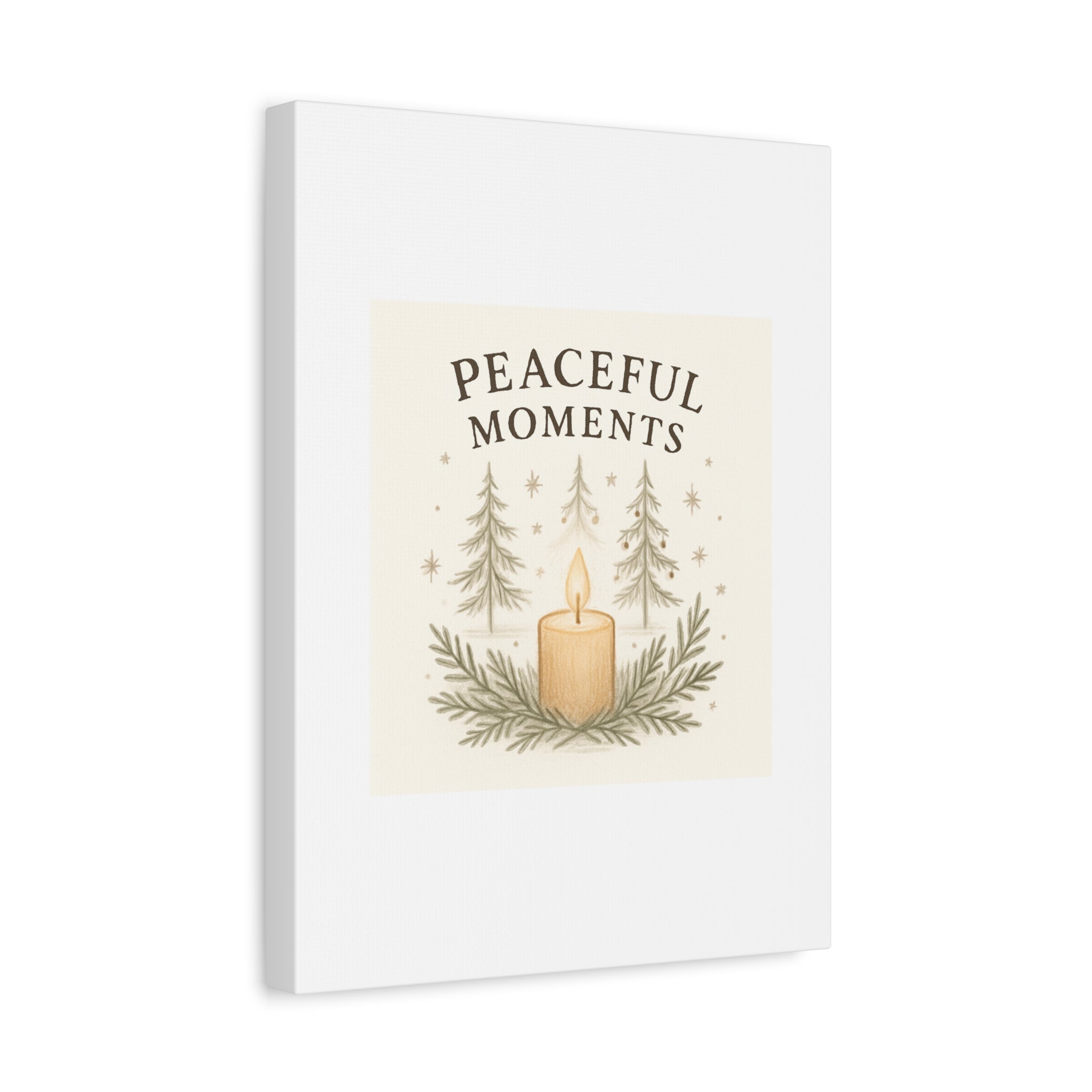 Peaceful Moments Candle Canvas — Matte Stretched Wall Art