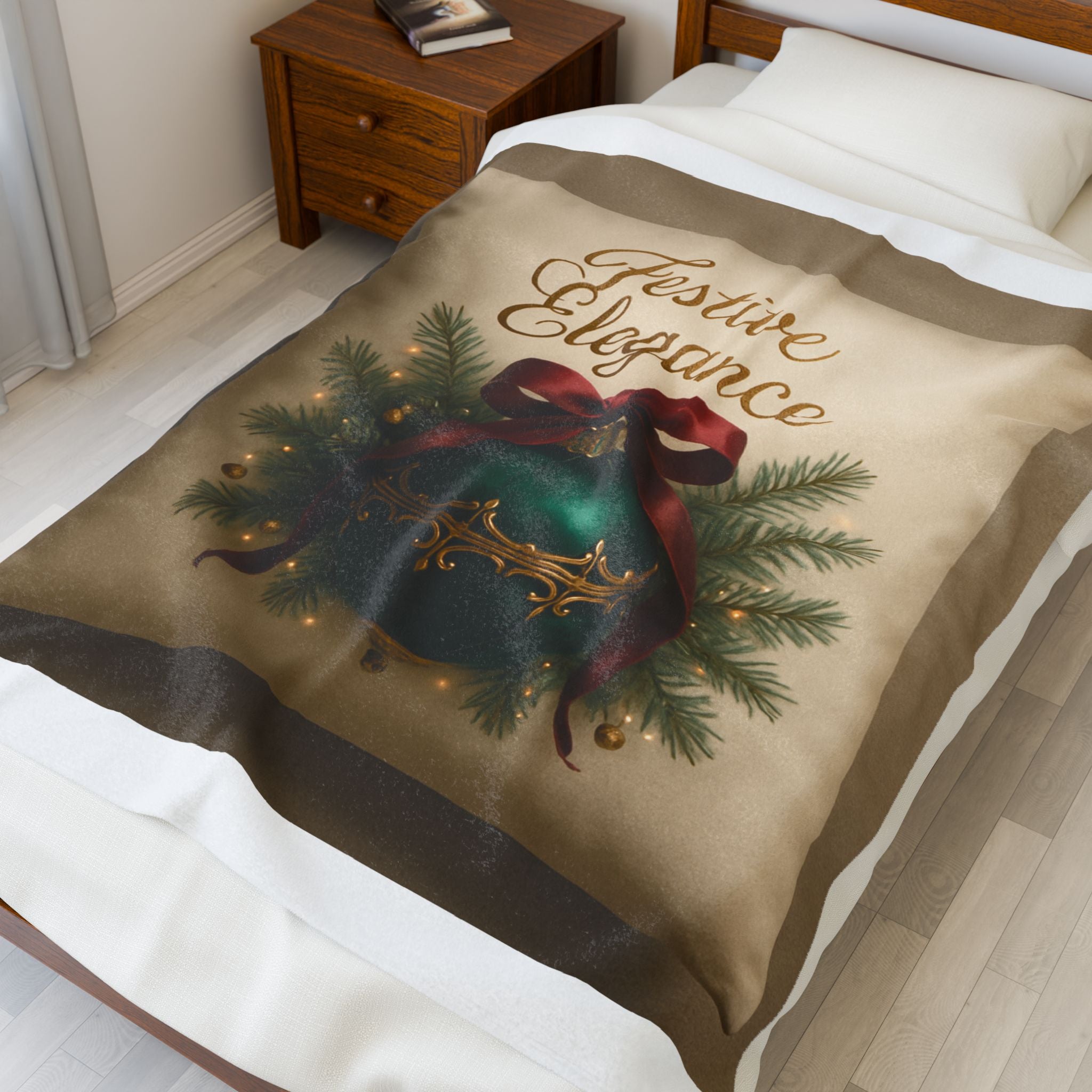 Festive Elegance Christmas Plush Blanket