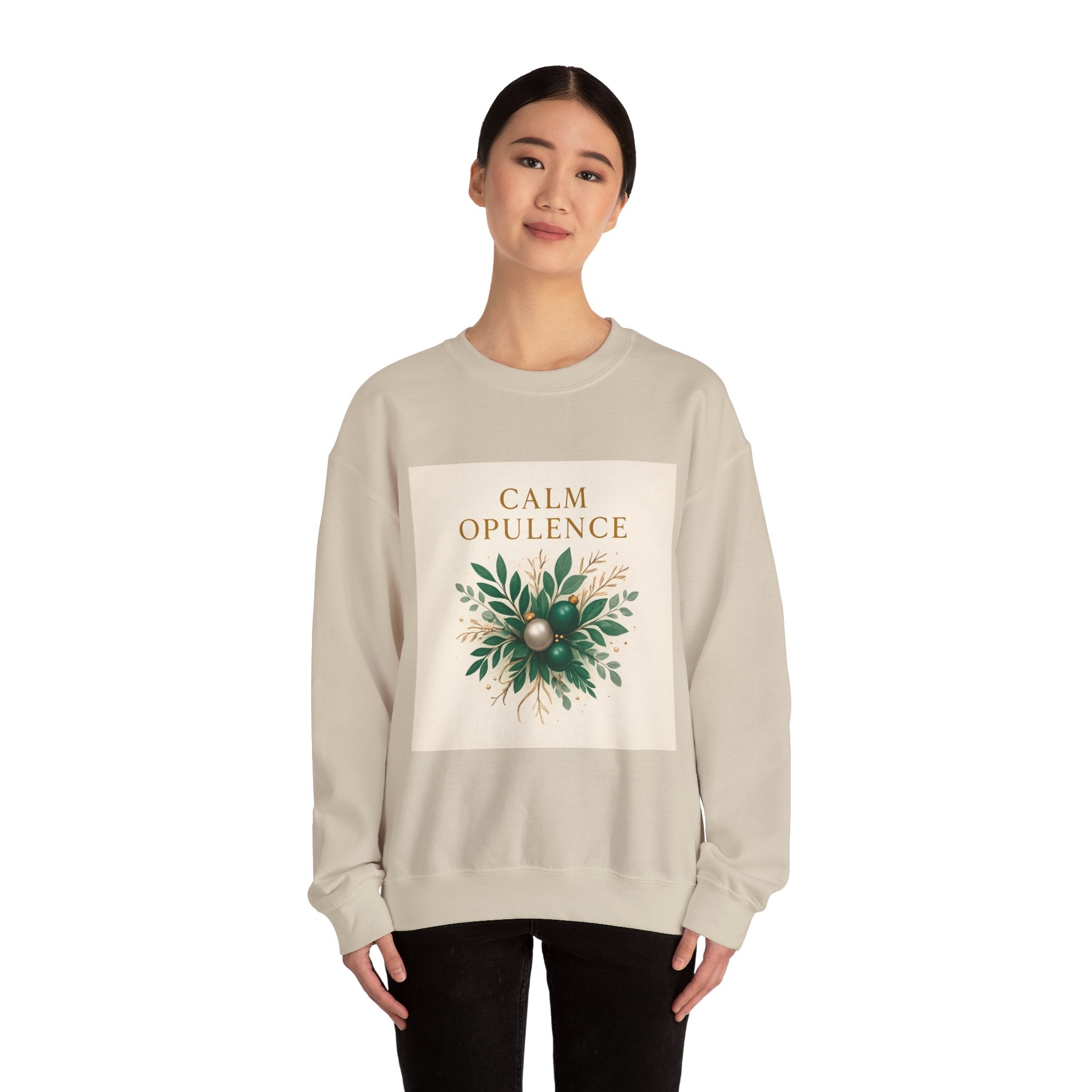 Calm Opulence Sweatshirt — Botanical Holiday Crewneck