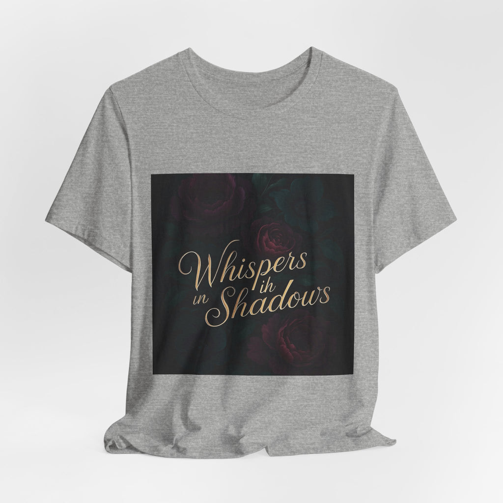 Whispers in the Shadows Graphic Tee — Gothic Floral Bookish Shirt