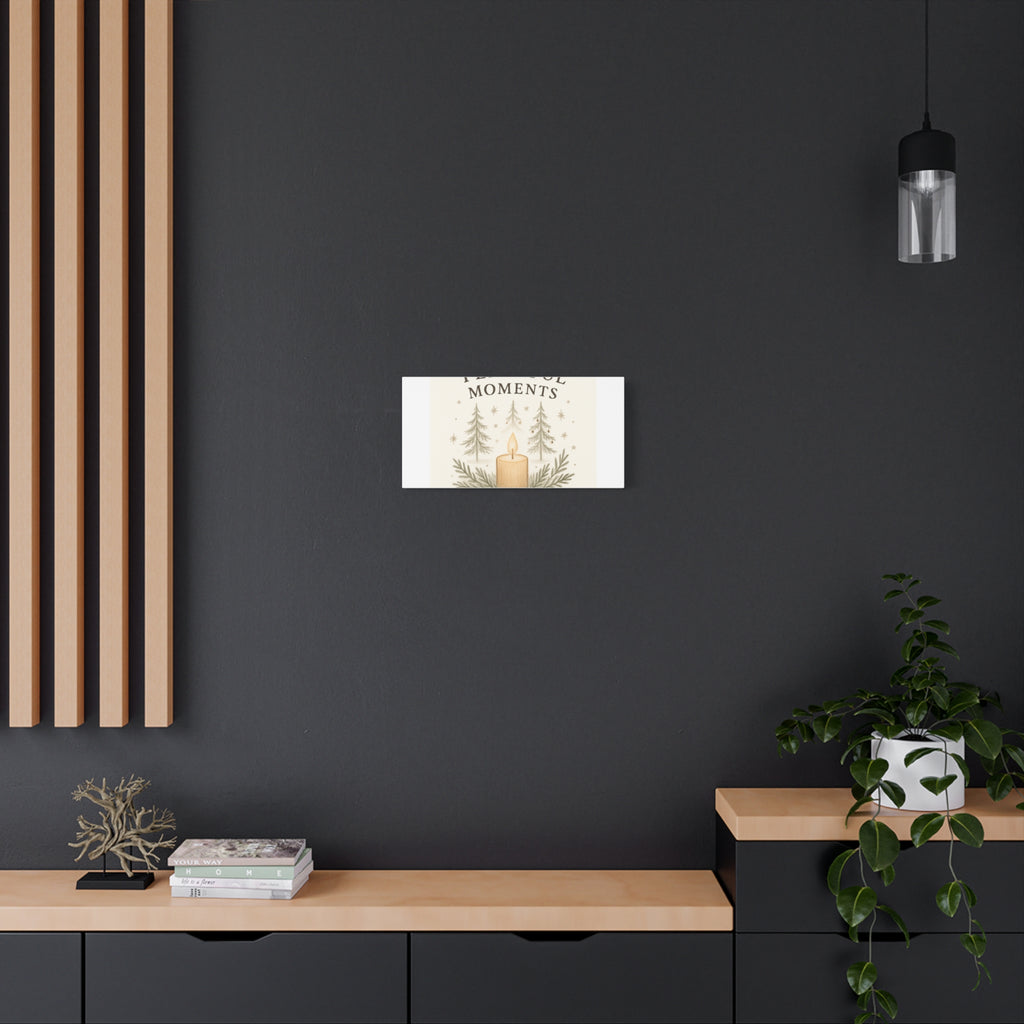 Peaceful Moments Candle Canvas — Matte Stretched Wall Art