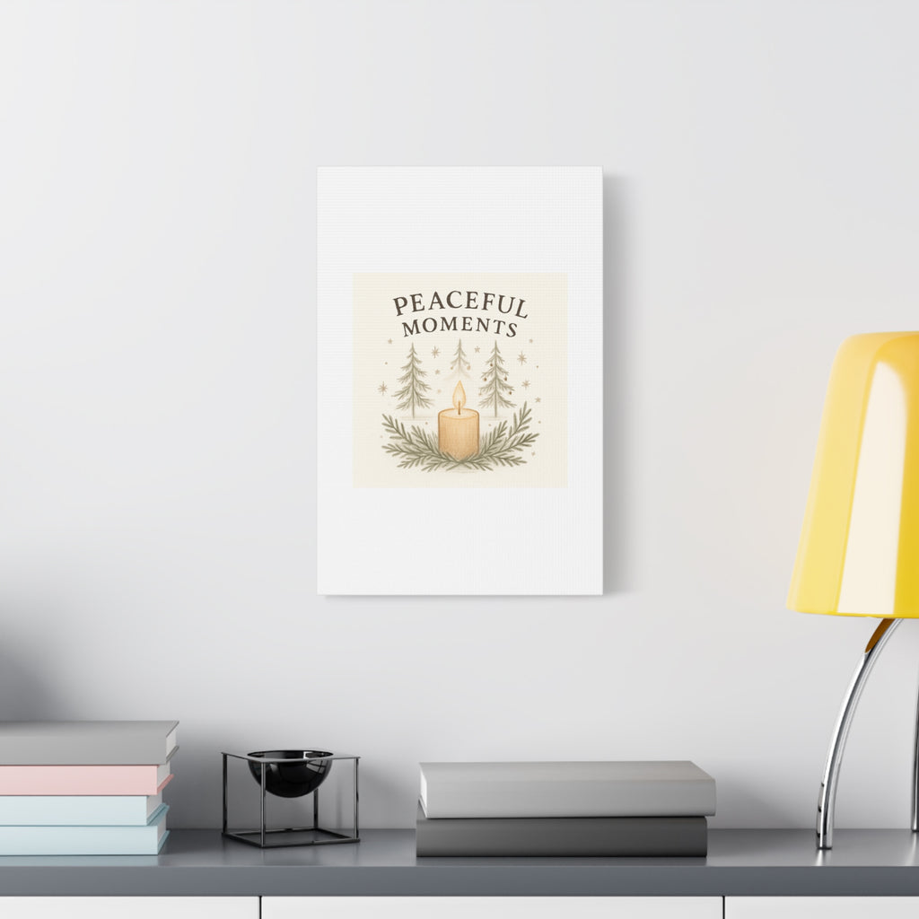 Peaceful Moments Candle Canvas — Matte Stretched Wall Art