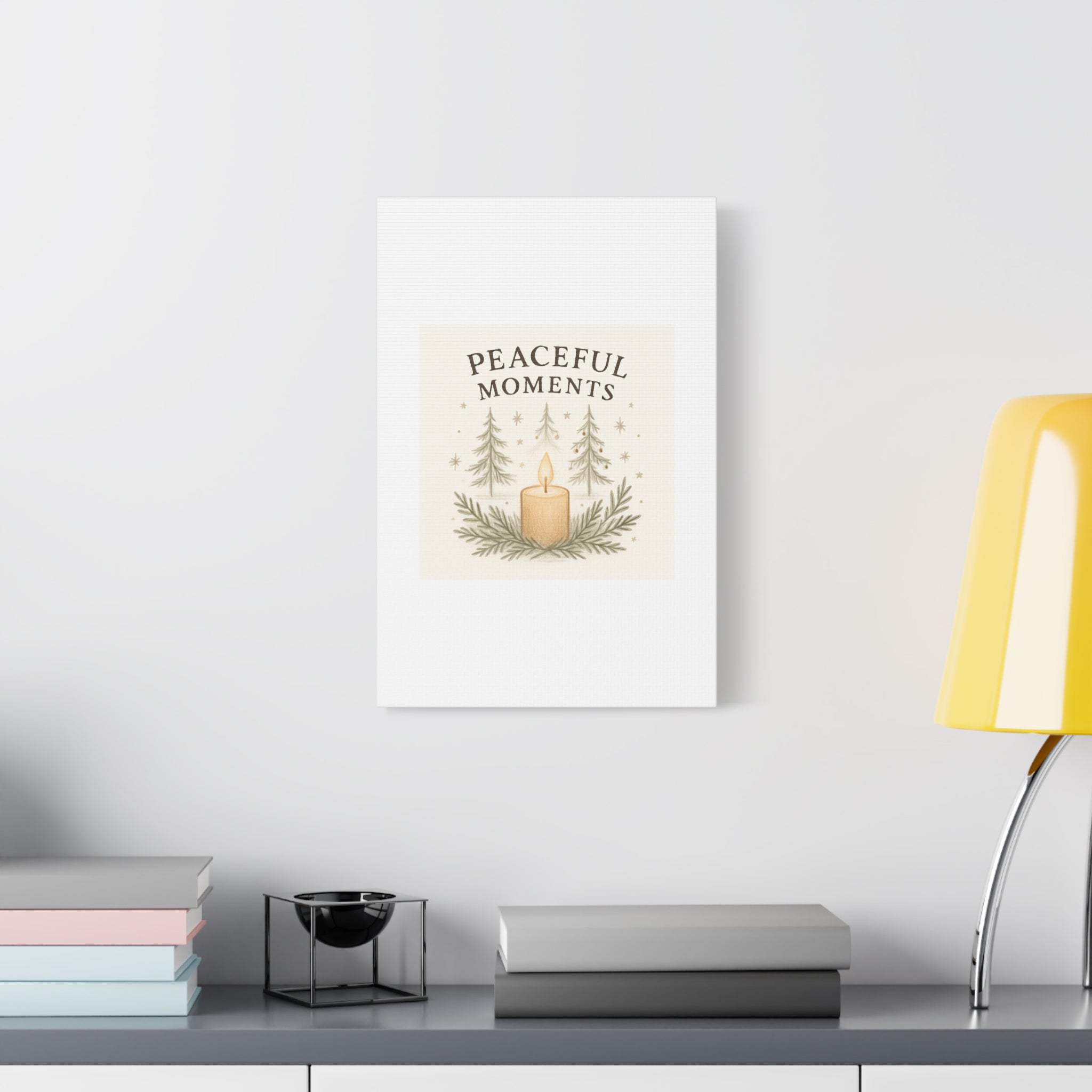 Peaceful Moments Candle Canvas — Matte Stretched Wall Art