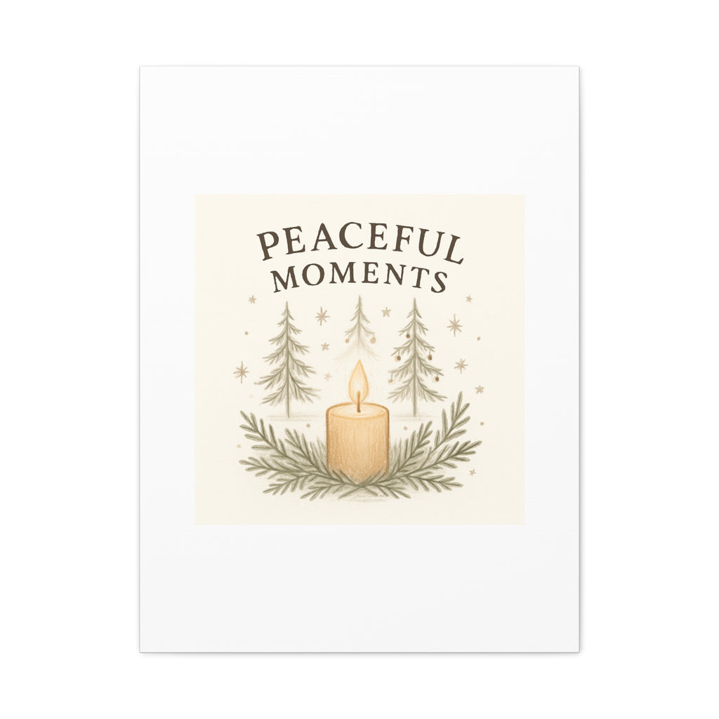 Peaceful Moments Candle Canvas — Matte Stretched Wall Art