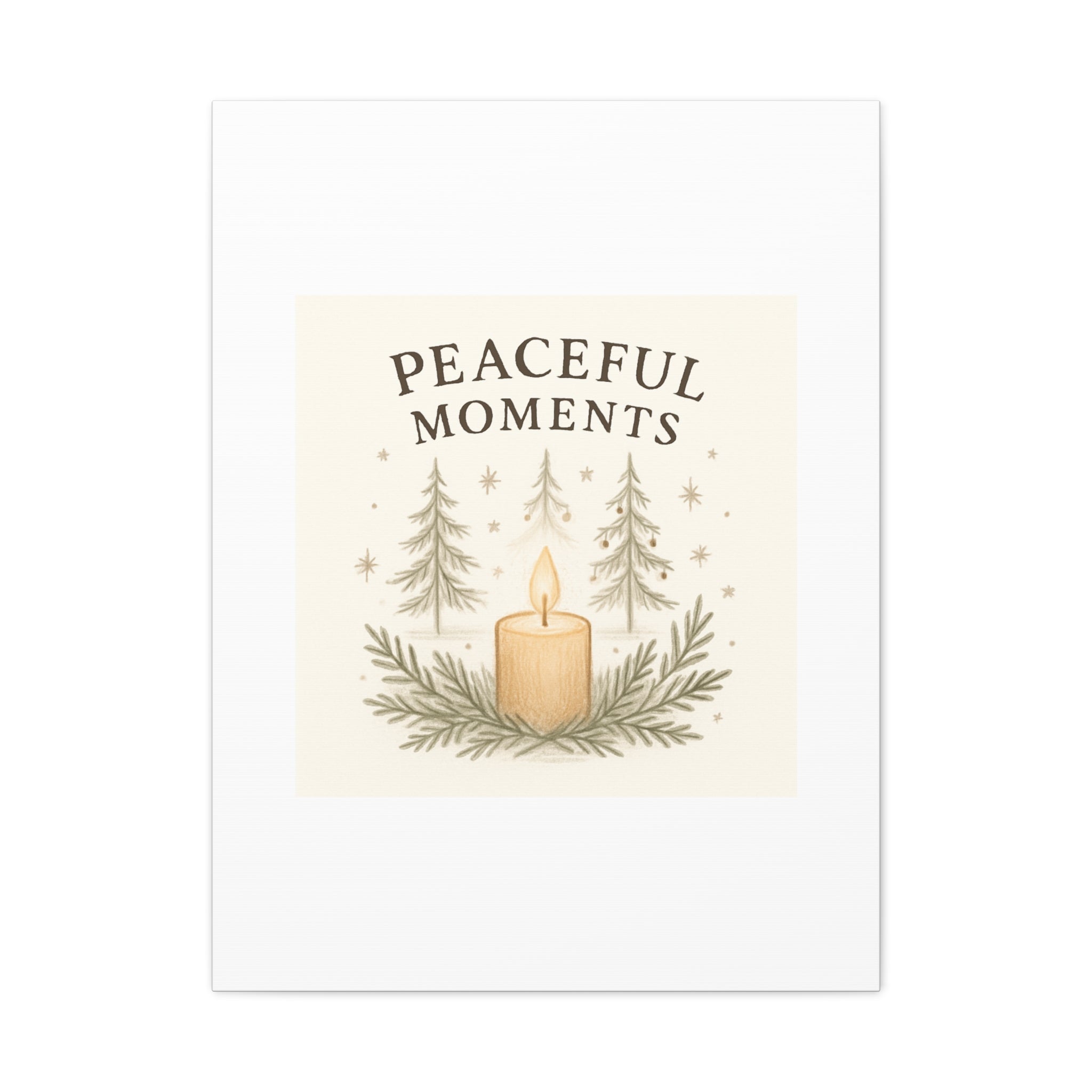 Peaceful Moments Candle Canvas — Matte Stretched Wall Art