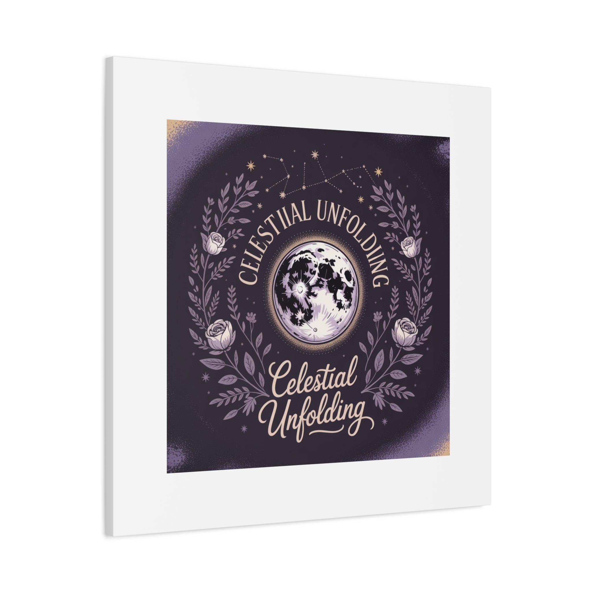Celestial Unfolding Moon Art Canvas
