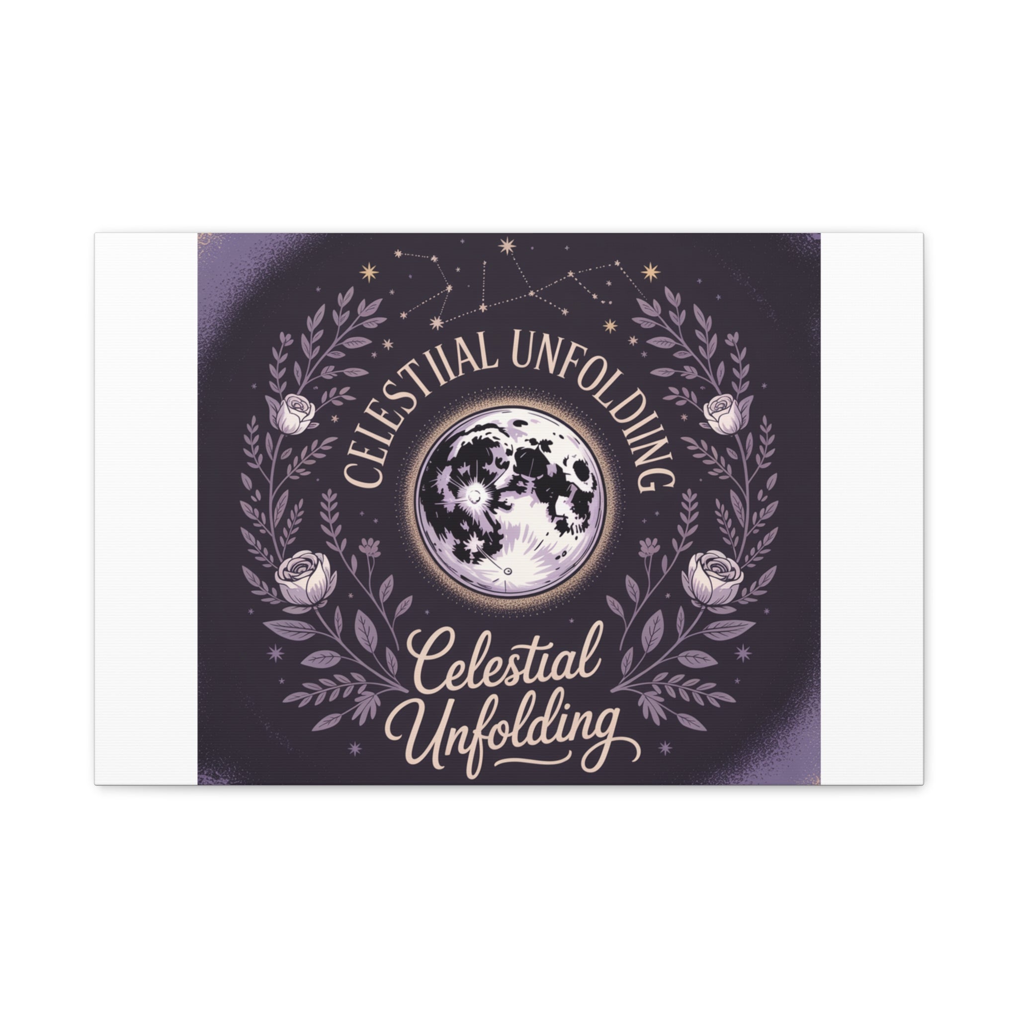 Celestial Unfolding Moon Art Canvas