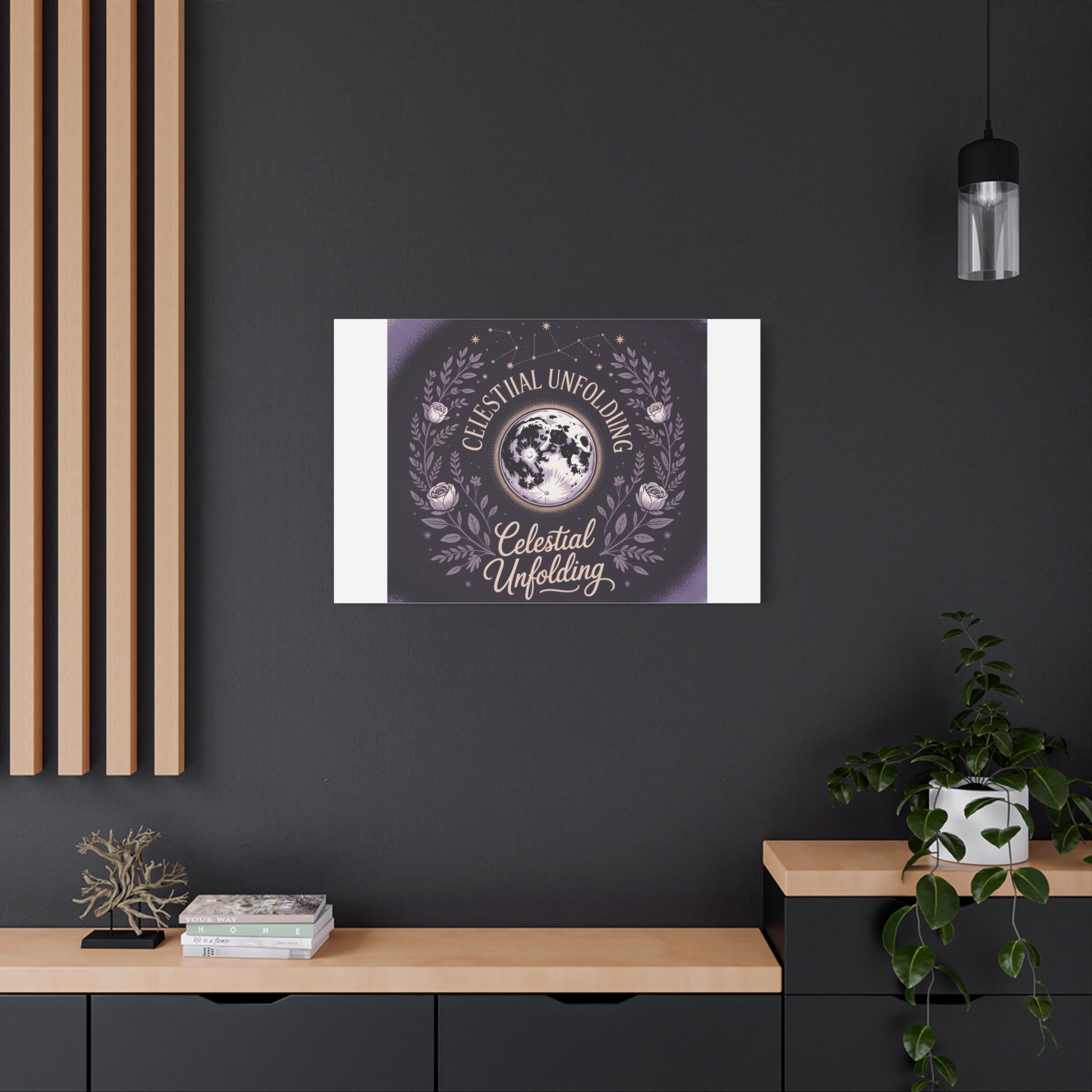 Celestial Unfolding Moon Art Canvas