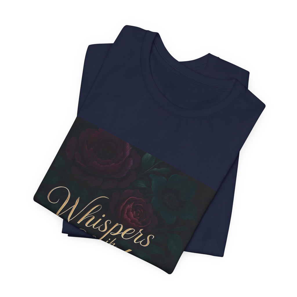 Whispers in the Shadows Graphic Tee — Gothic Floral Bookish Shirt