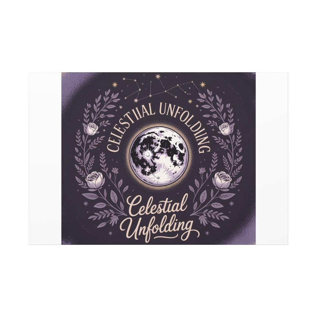 Celestial Unfolding Moon Art Canvas
