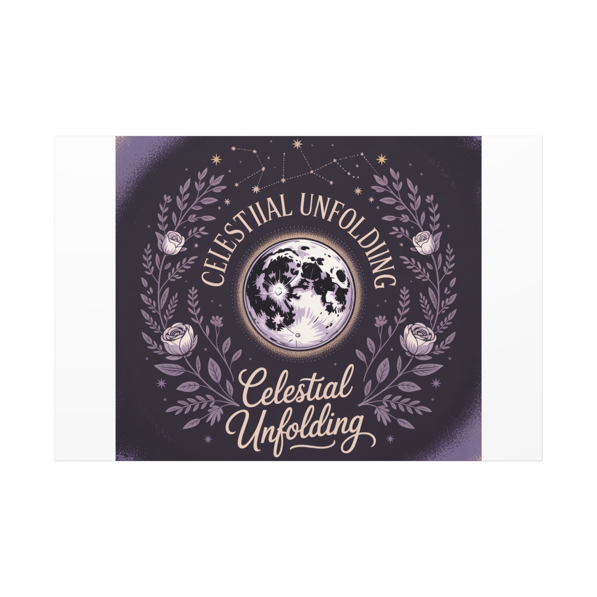 Celestial Unfolding Moon Art Canvas