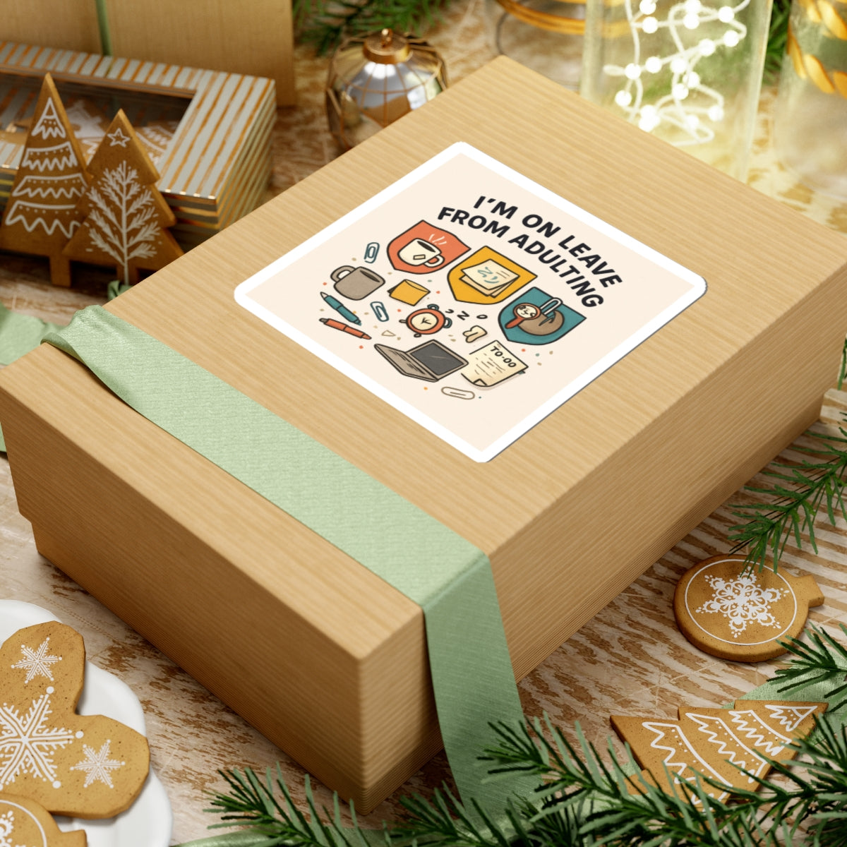 I'm On Leave From Adulting Sticker — Cute Office Laptop Sticker