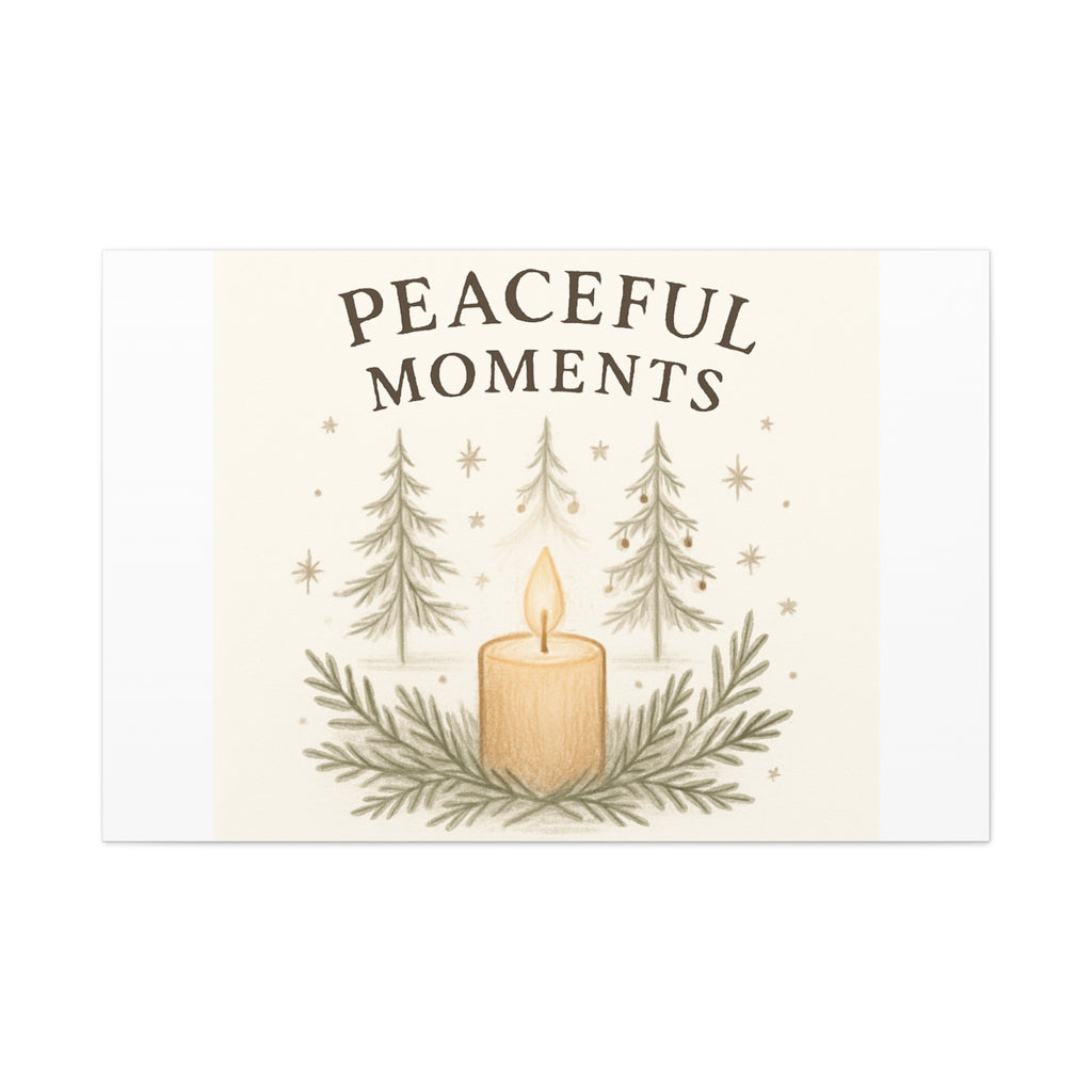 Peaceful Moments Candle Canvas — Matte Stretched Wall Art