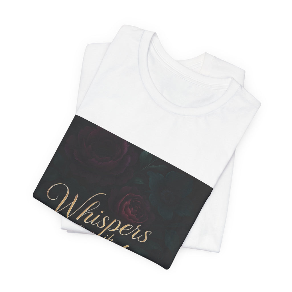 Whispers in the Shadows Graphic Tee — Gothic Floral Bookish Shirt