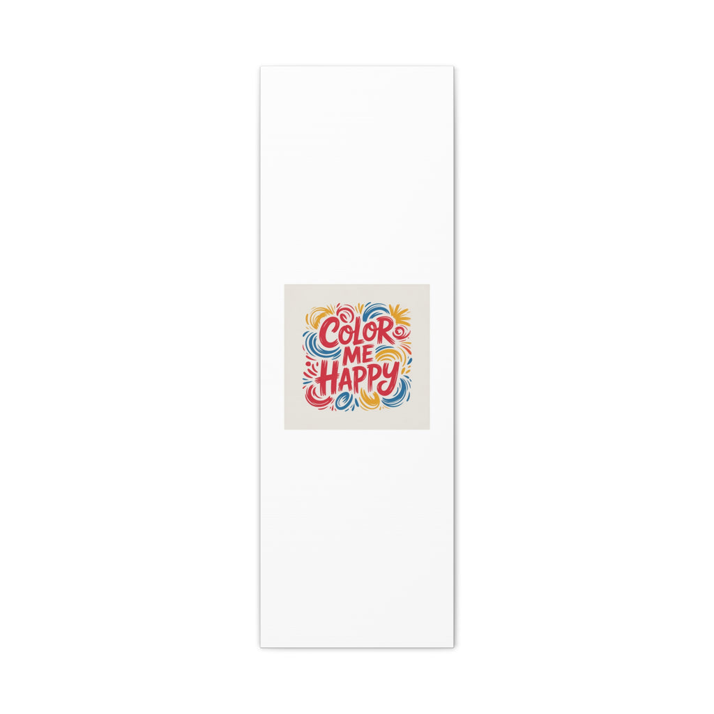 Color Me Happy Canvas Wall Art — Bright Hand-Lettered Inspirational Print