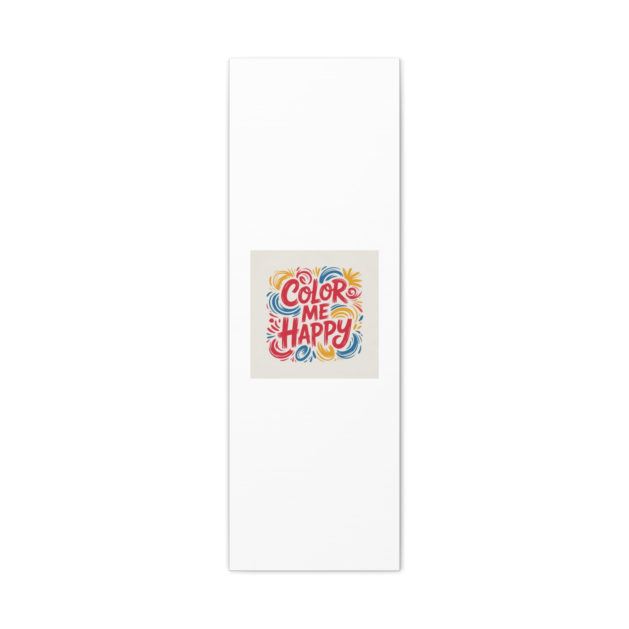 Color Me Happy Canvas Wall Art — Bright Hand-Lettered Inspirational Print
